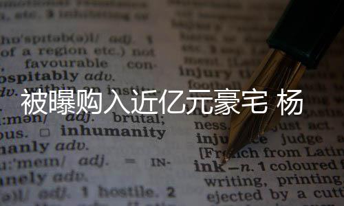 被曝辟谣我近亿宅 没有购入格都连购元豪杨迪房资